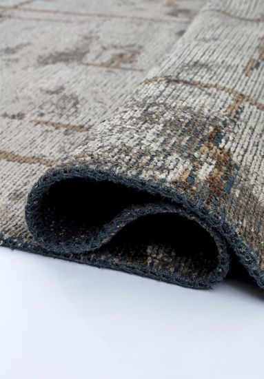 Abstract Glimmer Grey & Brown Indoor Outdoor Rug