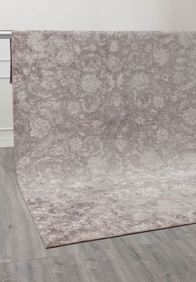 Aesthetics Grey & Brown Floral Indoor Rug
