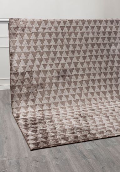 Spirited Grey Brown Geometric Modern Rug