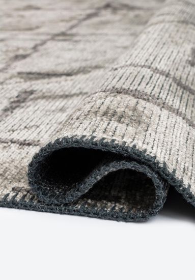 Grey Glimmer Abstract Living Room Rug