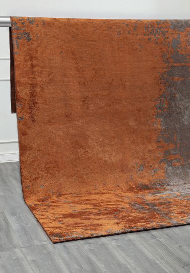 Wanderlust Orange Brown Abstract Area Rug