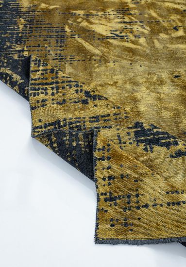 Mirage Yellow & Black Abstract Living Room Rug