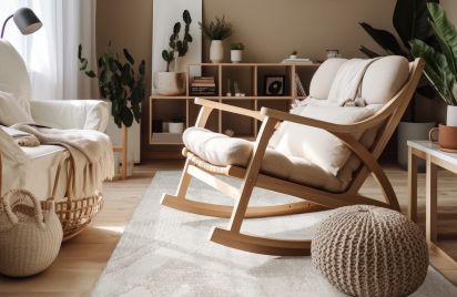 Fauve Cream Abstract Bedroom Rug