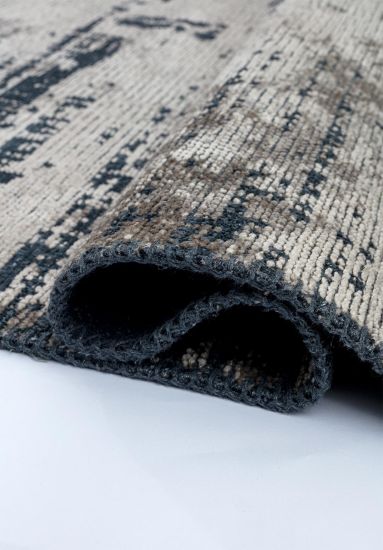 Mirage Grey & Black Abstract Area Rug