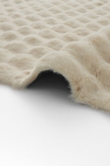 Softipa Beige Modern Sheepskin Living Room Rug