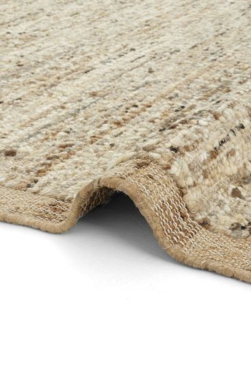 Woptil Brown & Cream Flatweave Dining Room Rug