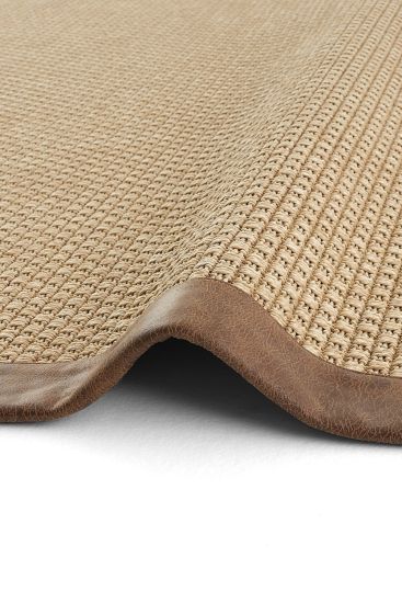 Sipatal Brown Jute & Sisal Bordered Outdoor Area Rug