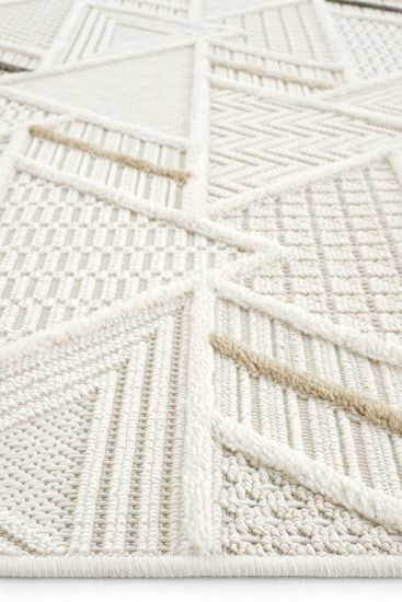 Cream Arpeton Geometric Area Rug