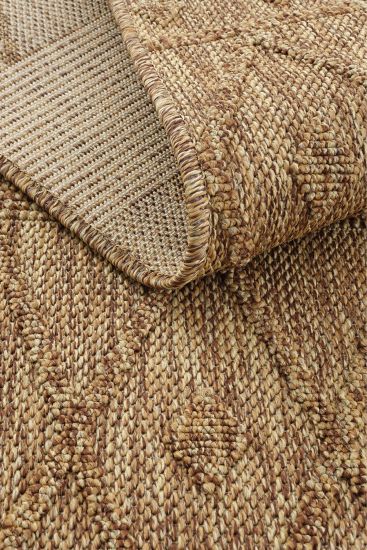 Haptir Jute & Sisal Trellis Brown Outdoor Area Rug