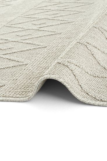Haptir Grey Jute & Sisal Trellis Outdoor Area Rug