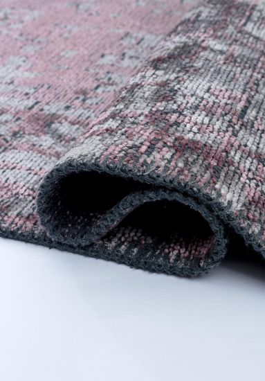 Pink & Grey Sable Abstract Outdoor Rug