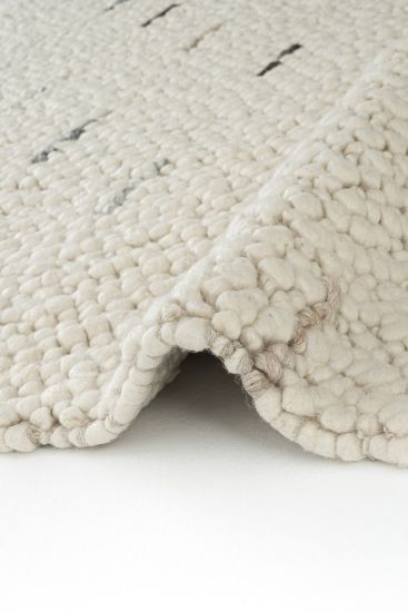 Eltape Cream Plain Living Room Rug