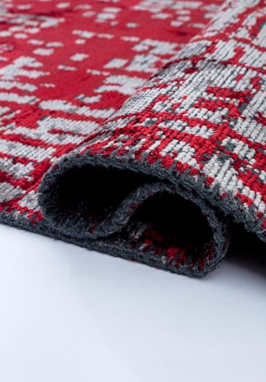 Red & Grey Sable Outdoor Abstract Rug