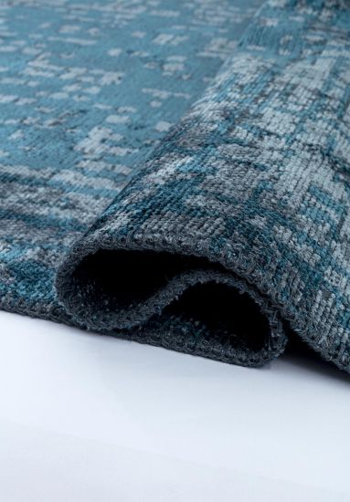 Sable Abstract Blue & Grey Indoor Outdoor Rug