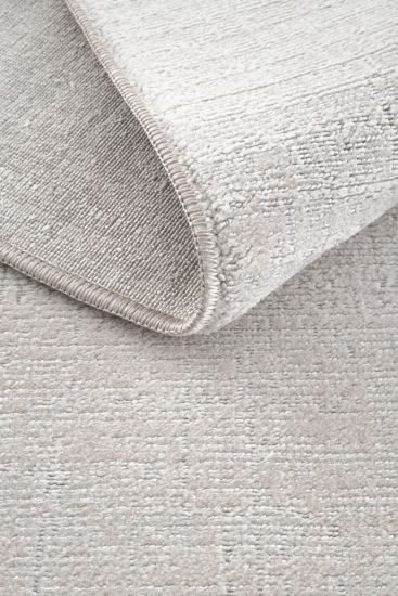 Maptren Cream Plain Bedroom Rug