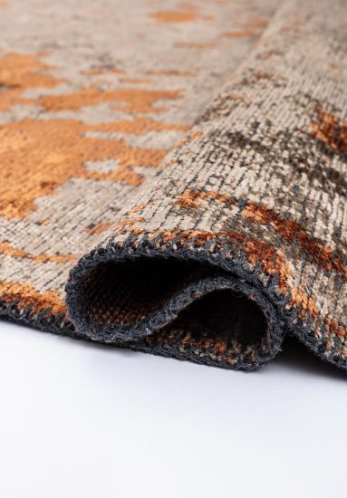 Abstract Brown & Orange Celesta Area Rug