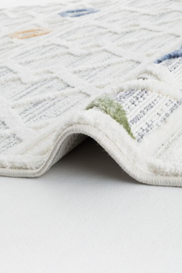 Piptara Cream Grey Modern Aztec Area Rug