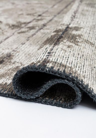 Brown & Grey Saffron Abstract Indoor Outdoor Rug