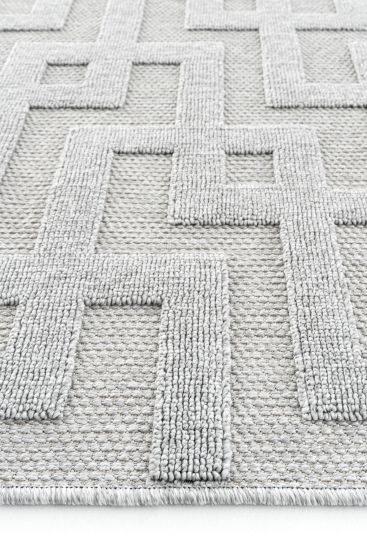 Osptar Cream Geometric Living Room Rug