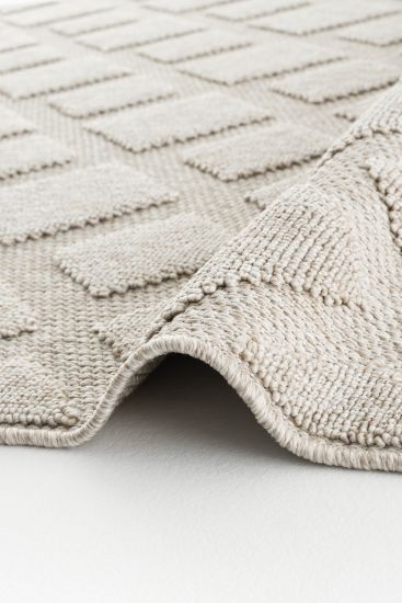 Osptar Cream Modern Scandi Bedroom Rug