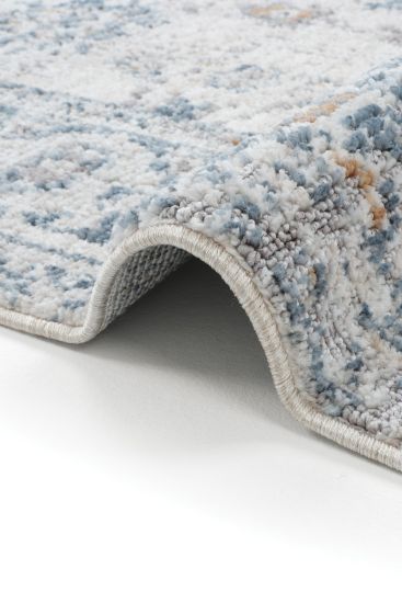 Belina85 Beige Blue Modern Oriental Area Rug