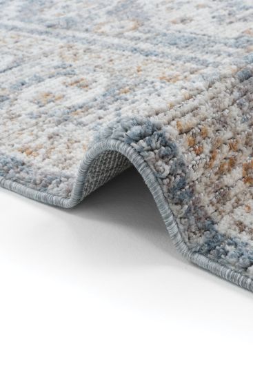 Belina85 Beige Blue Modern Oriental Indoor Rug