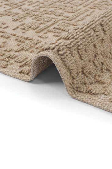 Rustika85 Beige Brown Modern Geometric Living Room Rug