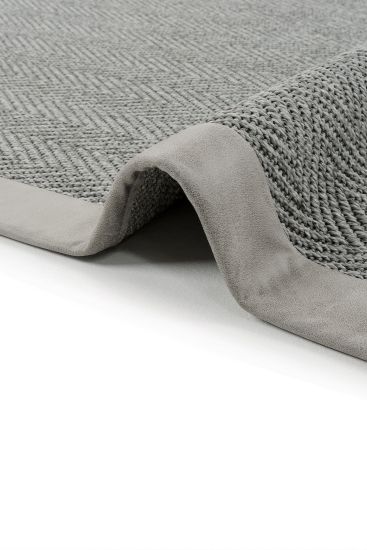 Sisal85 Black Charcoal Modern Plain Living Room Rug