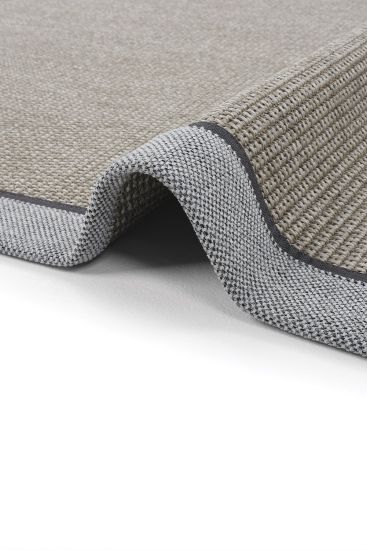 Sisal85 Beige Charcoal Plain Bordered Indoor Rug