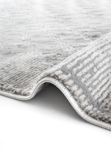 Verbina Grey Cream Abstract Distressed Area Rug