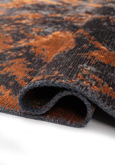Zephyr Orange & Brown Abstract Area Rug