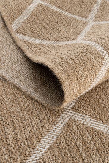 Brown Haptir Jute & Sisal Geometric Outdoor Area Rug