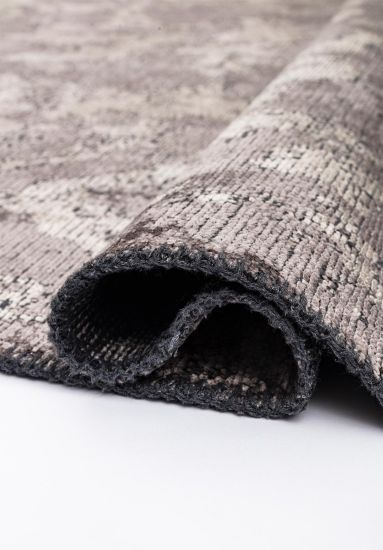 Zephyr Grey Abstract Dining Room Rug