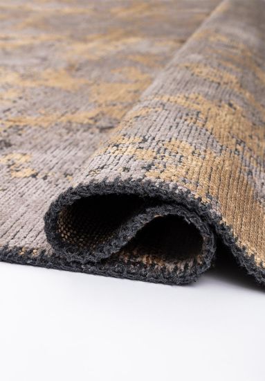 Zephyr Abstract Brown & Grey Living Room Rug