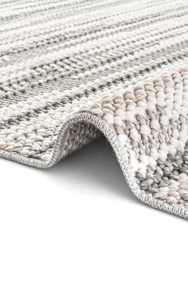 Miptasa Grey Cream Abstract Bedroom Rug