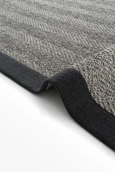 Sipatal Flatweave Grey & Cream Bedroom Rug