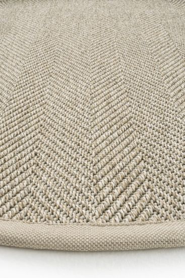 Sipatal Beige Jute & Sisal Bordered Outdoor Area Rug