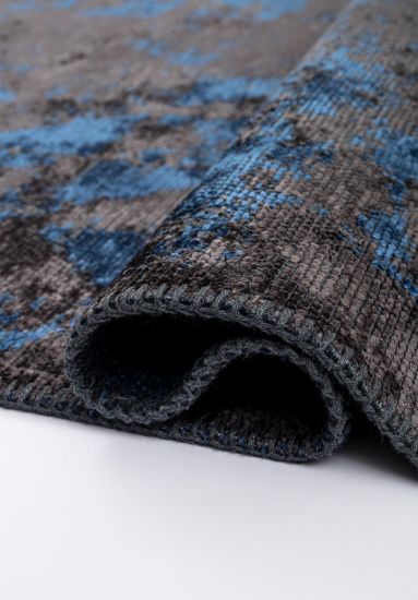 Motif Blue & Grey Abstract Dining Room Rug
