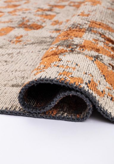 Motif Abstract Orange & Brown Outdoor Rug
