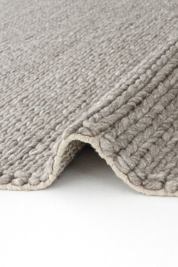 Eltape Beige Grey Plain Area Rug