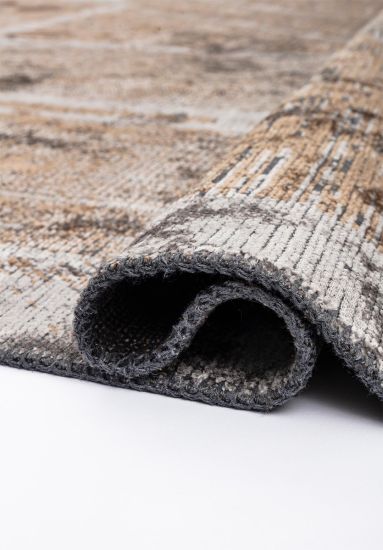 Abstract Brown & Grey Loom Outdoor Rug