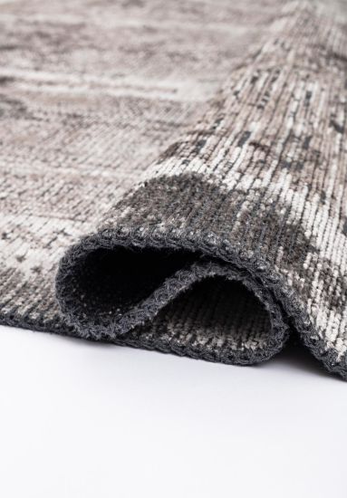 Loom Grey & Brown Abstract Area Rug
