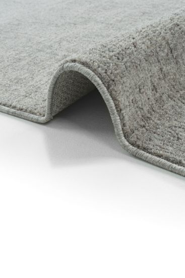 Zerina85 Grey Plain Bedroom Rug