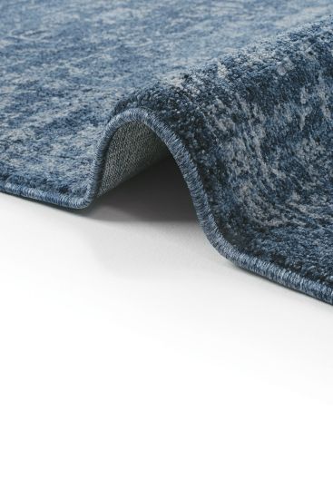 Zerina85 Blue Modern Patterned Bedroom Rug