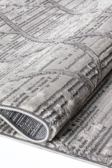 Moratta Grey Scandi Geometric Rug