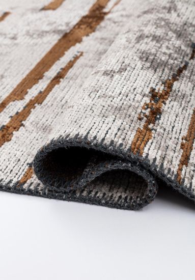 Moor Brown & Grey Abstract Living Room Rug