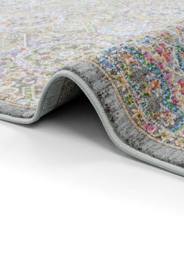 Mondela85 Multicolour Patterned Bordered Living Room Rug