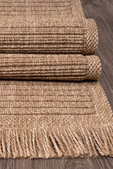 Vesper Brown Scandi Flatweave Outdoor Rug