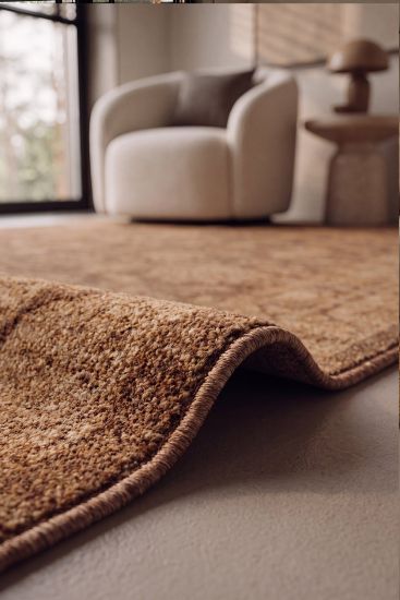 Sahmaran85 Beige Brown Modern Patterned Indoor Rug
