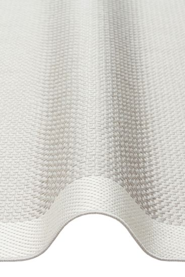 Grande85 Cream White Plain Bordered Area Rug